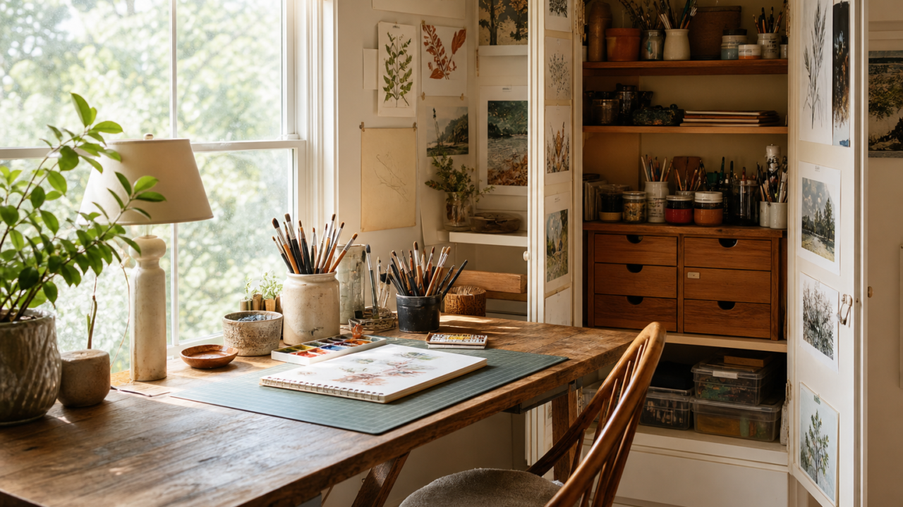 Een atelier of creatieve hoek inrichten thuis