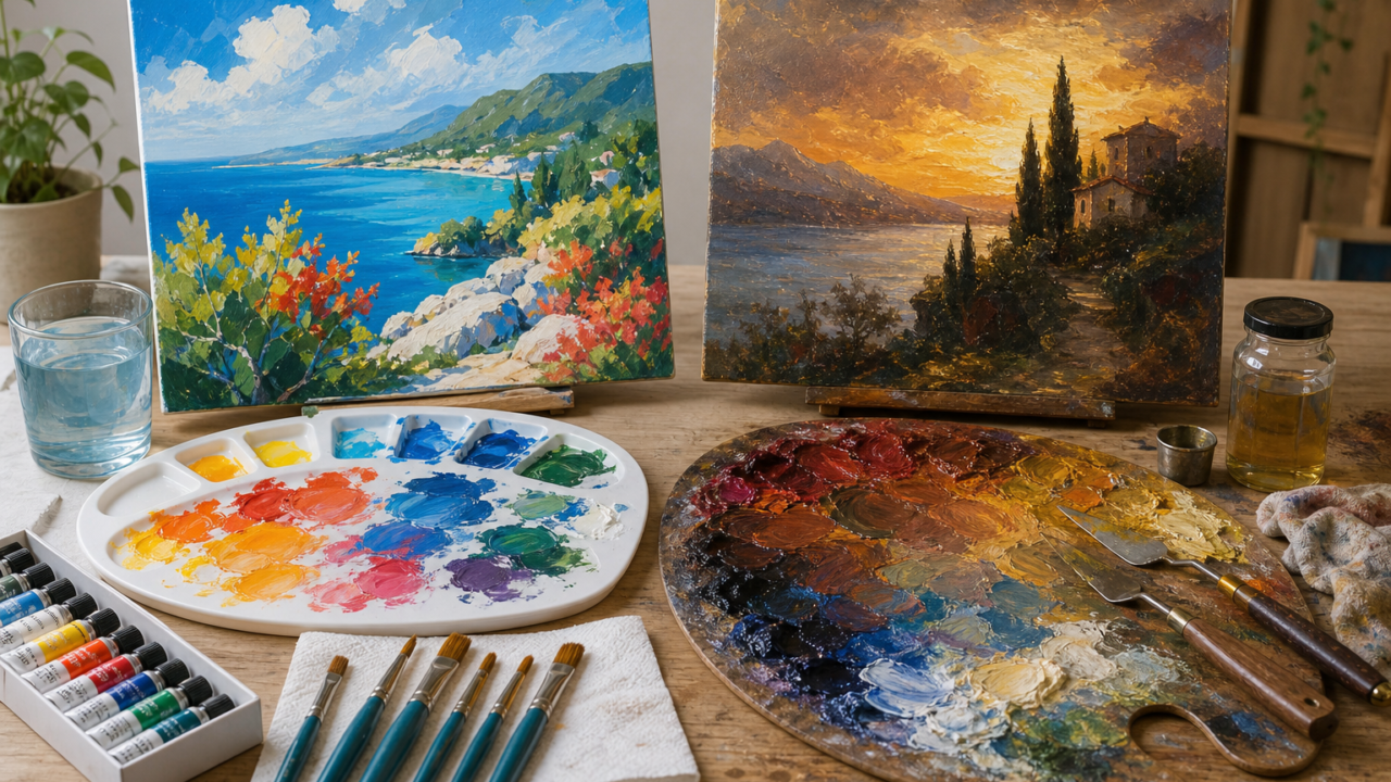 Acrylverf of olieverf? Het verschil uitgelegd